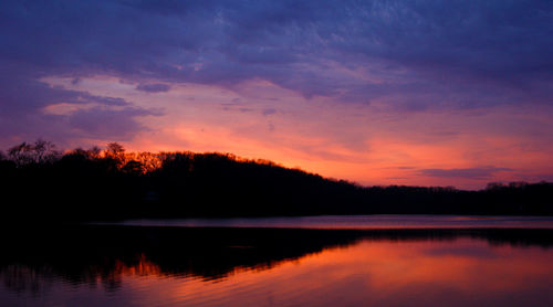 Silhouette of trees at sunset