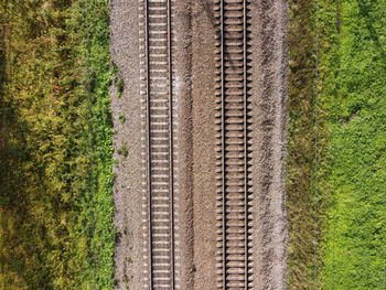 High angle view of field