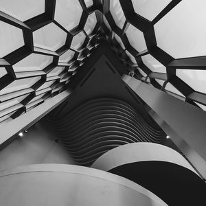 Low angle view of spiral staircase