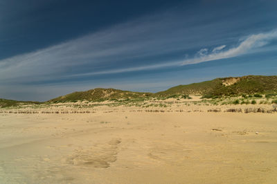 Scenic view of desert against sky