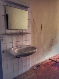 Sink in bloody bathroom