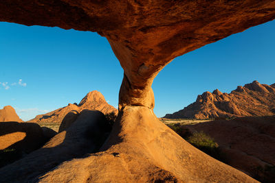 Rock formations in desert