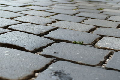 Full frame shot of stones on footpath