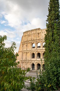 A view of the famous colosseum in the city of rome, the largest amphitheatre ever built