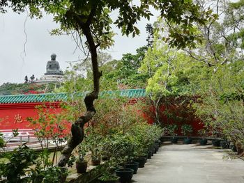 View of sculpture outside building