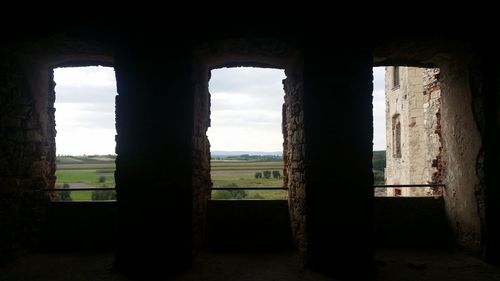 Open window of old building
