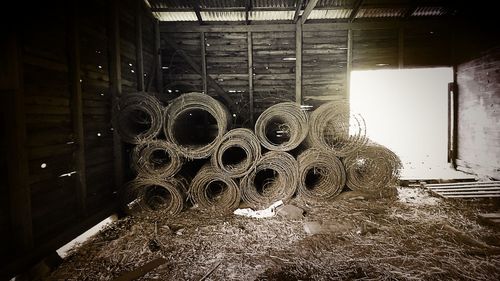 Interior of abandoned building