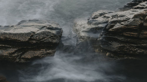 Scenic view of waterfall