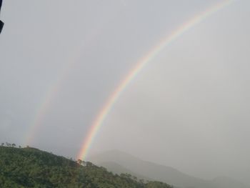 Scenic view of rainbow against sky