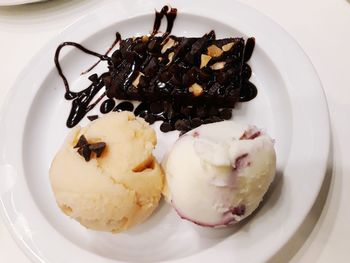 Close-up of ice cream in plate