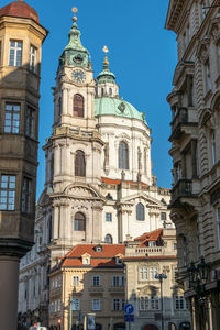 Low angle view of buildings against sky