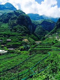 High angle view of mountain