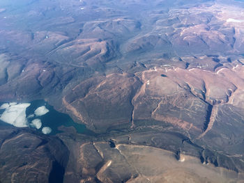 High angle view of land