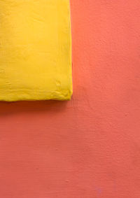 Close-up of yellow wall