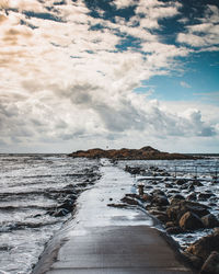 Scenic view of sea against sky