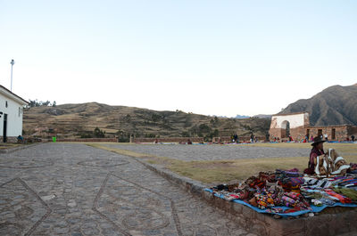 View of built structure against clear sky