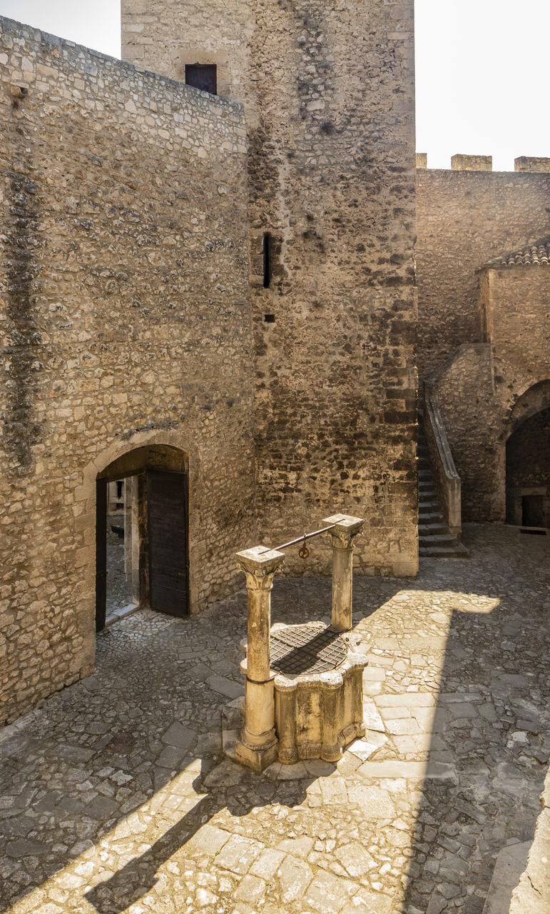 VIEW OF OLD BUILDING WITH CLOSED DOOR