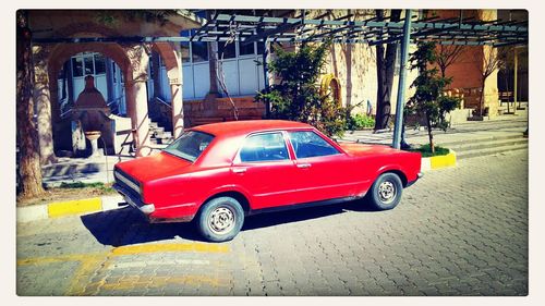 Cars parked in parking lot