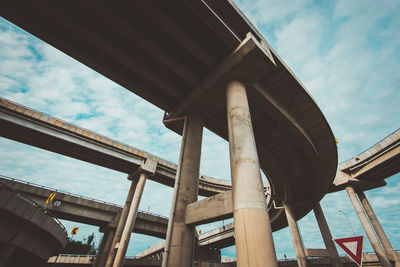 Low angle view of bridge against sky