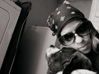 Portrait of boy wearing sunglasses