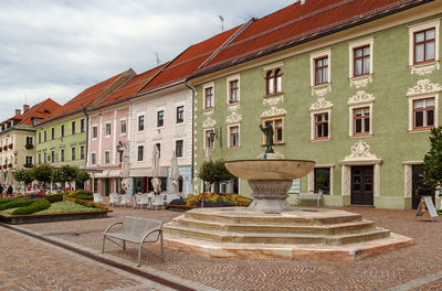 View of buildings in town