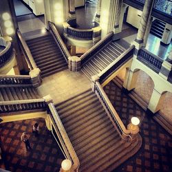 Low angle view of staircase in building