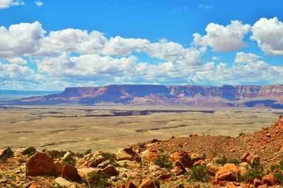 Scenic view of dramatic landscape against sky