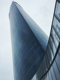 Low angle view of modern building against sky