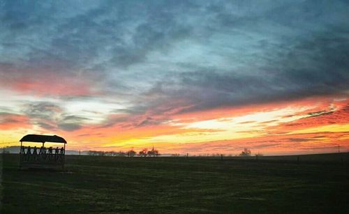 Dramatic sky over landscape