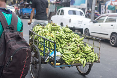 Close-up of fruits for sale at market stall