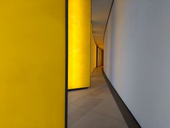 Corridor of yellow door