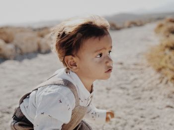 Portrait of a kid in the desert