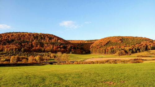 Autumn in the southern area of germany called swabian alb