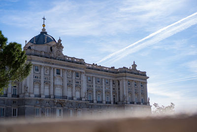 Low angle view of historic building against sky madrid