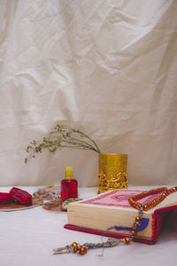 Close-up of cupcakes on table