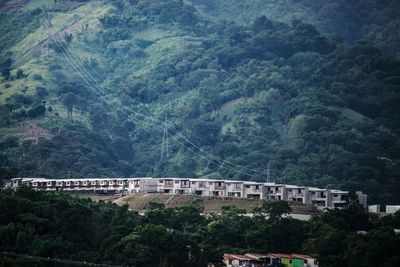 High angle view of bridge in city