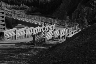 Bridge over empty road
