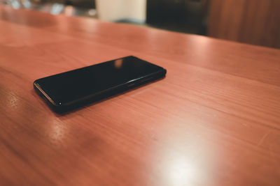 Close-up of laptop on table