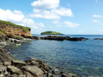 Scenic view of sea against sky