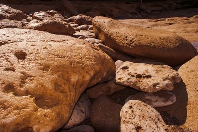 Rock formations at beach