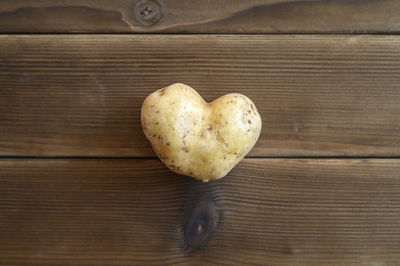 Close-up of heart shape on table