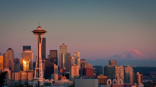 View of skyscrapers in city