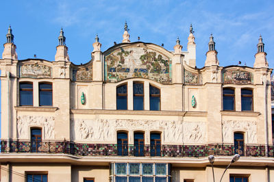 Low angle view of building against sky