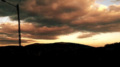 Scenic view of landscape against cloudy sky