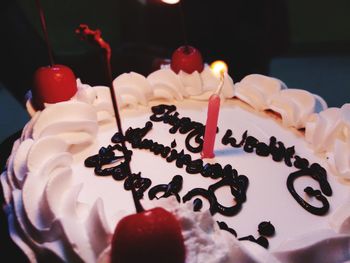 Close-up of wedding cake