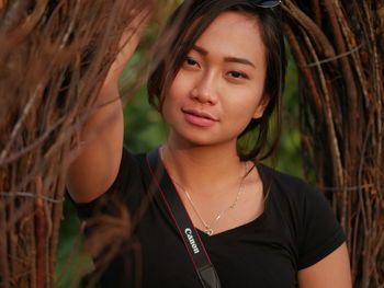 Portrait of beautiful young woman