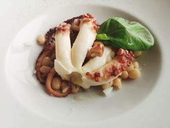 High angle view of salad in plate