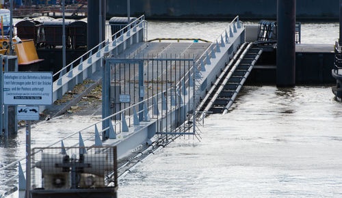 View of bridge over river