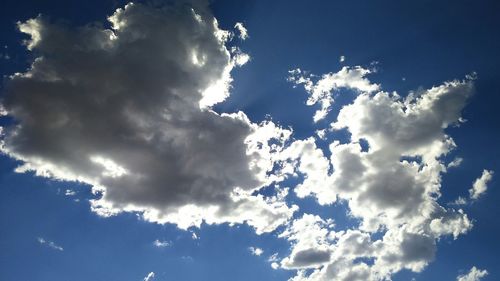 Low angle view of clouds in sky