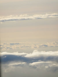 Aerial view of clouds over sea